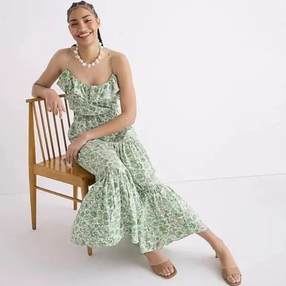 Tossed Floral Tiered Maxi Dress - Picture 3 of 4